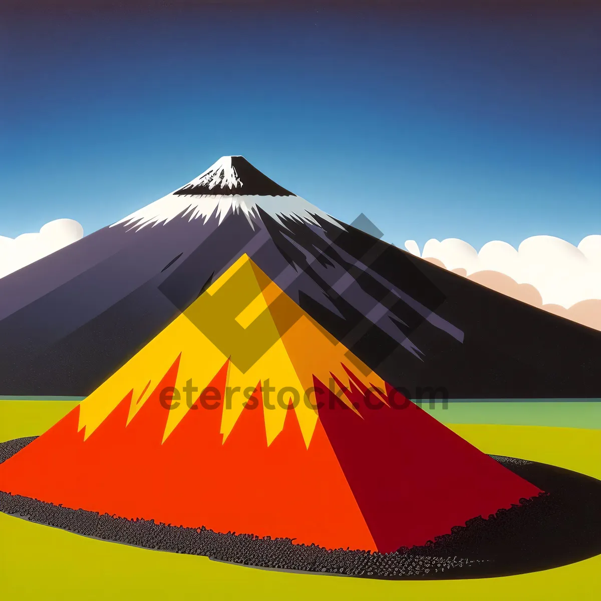 Picture of Flag on Dunes with Canvas Tent