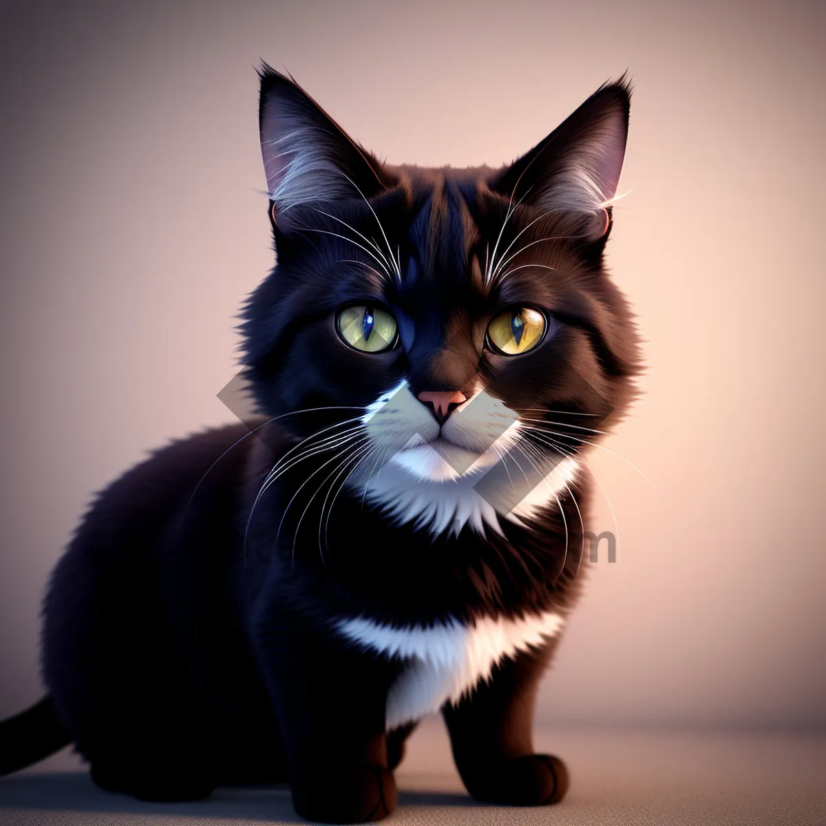 Picture of Furry Whiskers: Adorable Tabby Cat with Curious Eyes