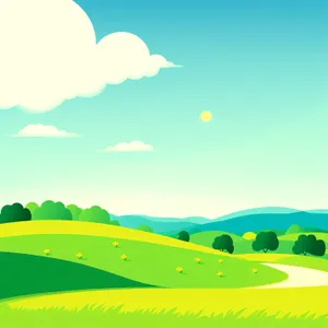 Country Landscape under Sunny Skies