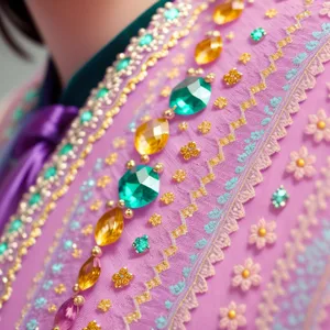 Pink Paisley Fabric Bangle: Colorful Patterned Art