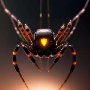 Black Widow Spider Close-Up - Exquisite Arachnid Encounter