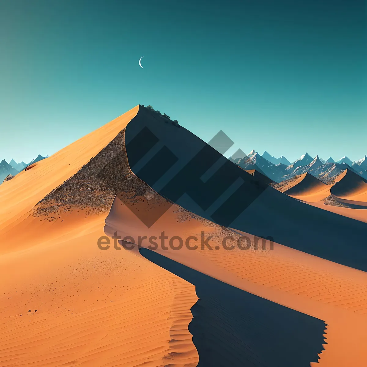 Picture of Sunset in the Desert: A Fiery Dune Adventure