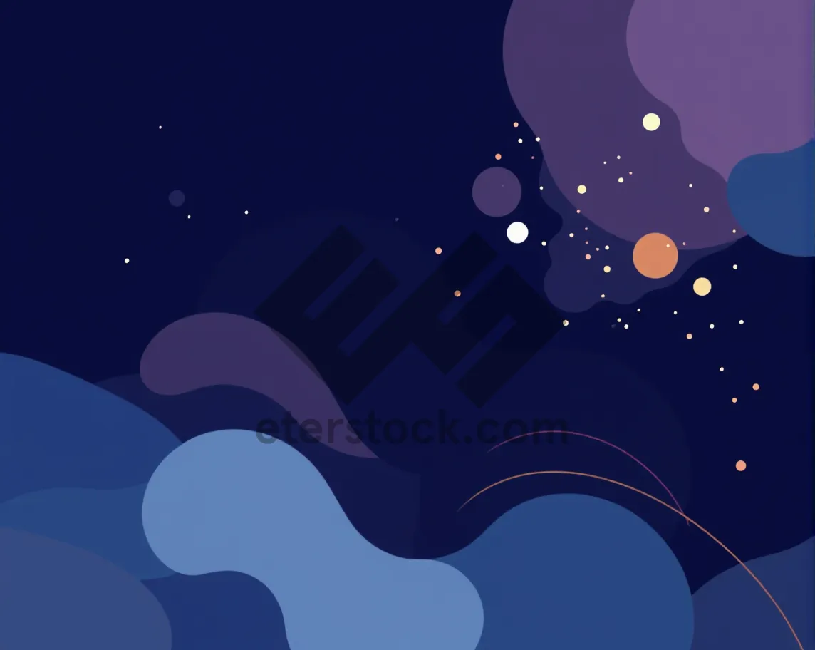 Picture of Abstract Moonlight Graphic Art Wallpaper
