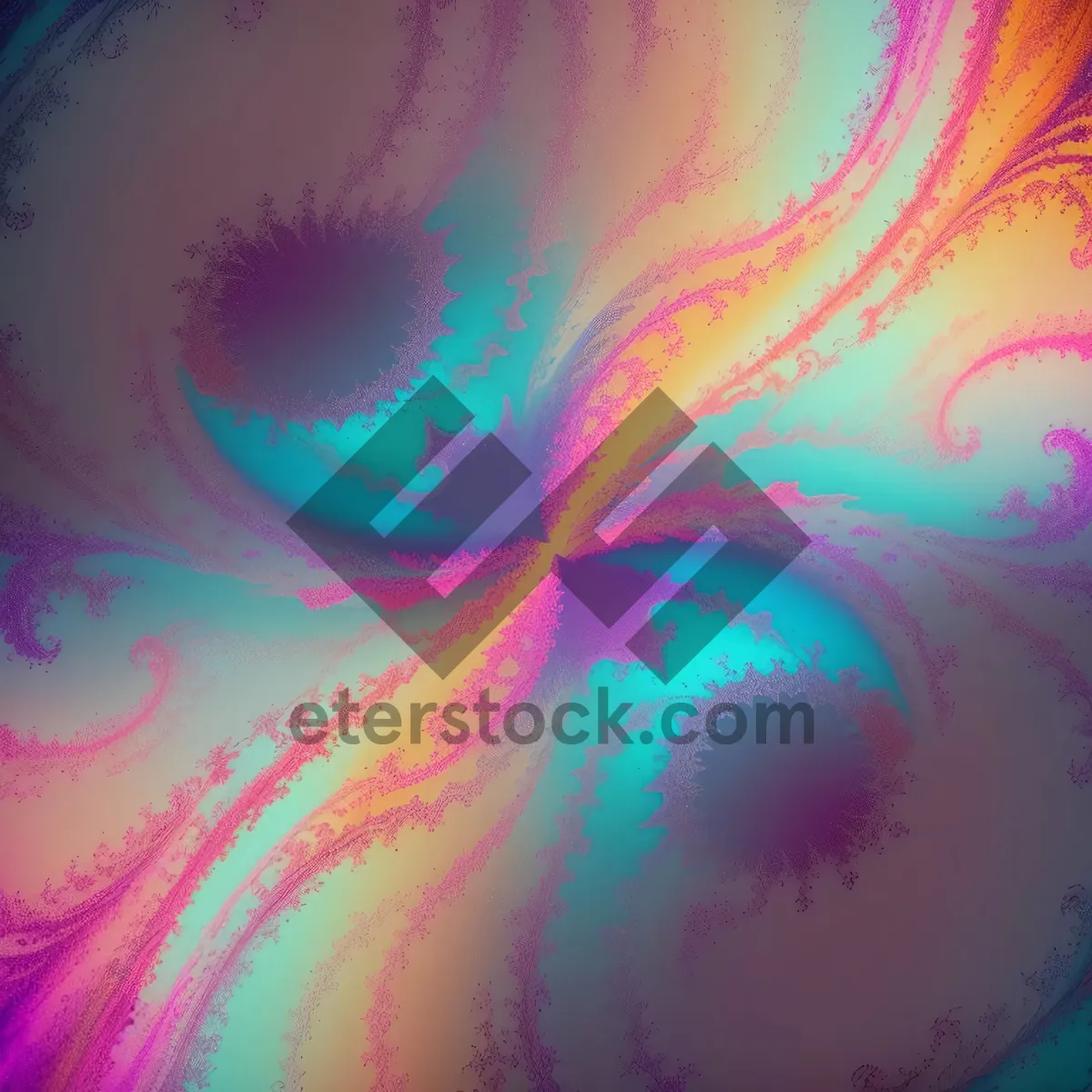 Picture of Abstract Flowing Light: Colorful Futuristic Fractal Design