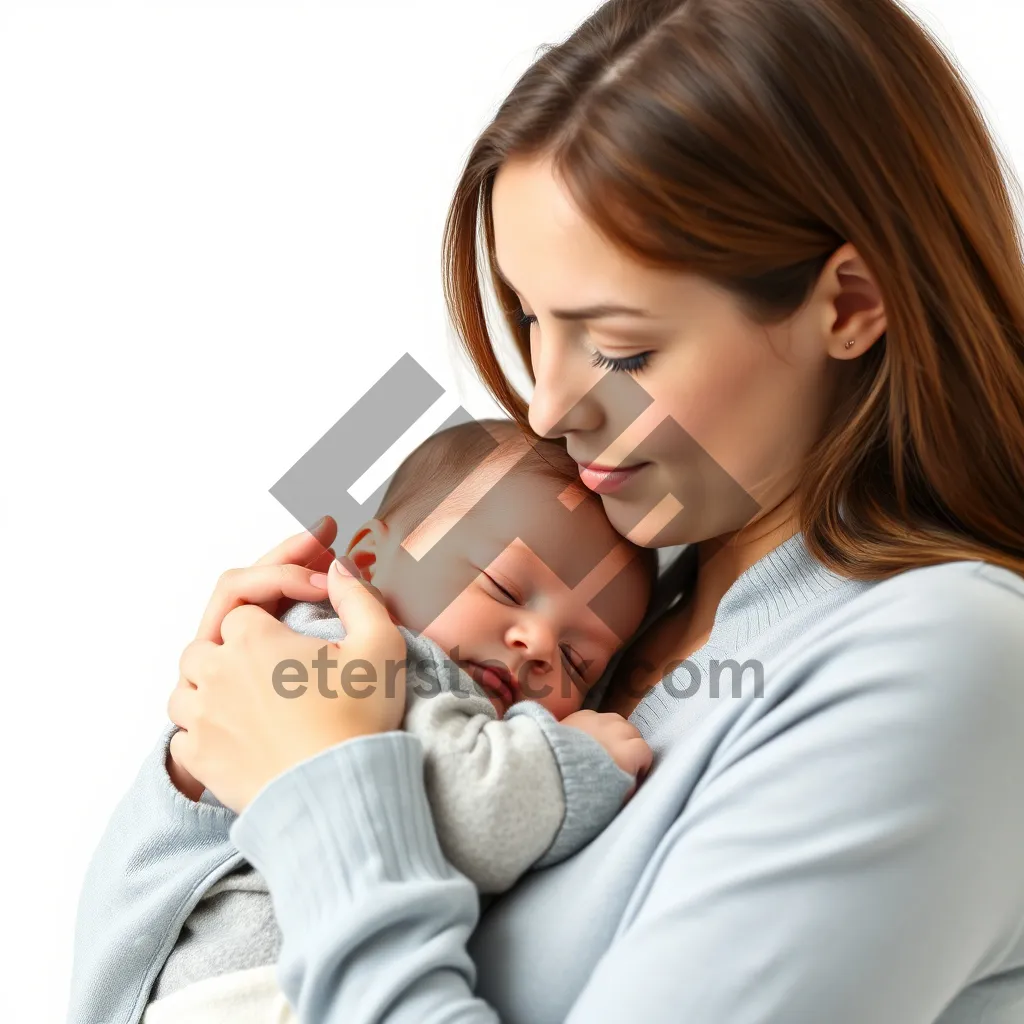 Picture of Happy Family Portrait with Smiling Children and Parents