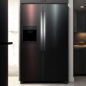 Modern White Refrigerator in Contemporary Home Interior