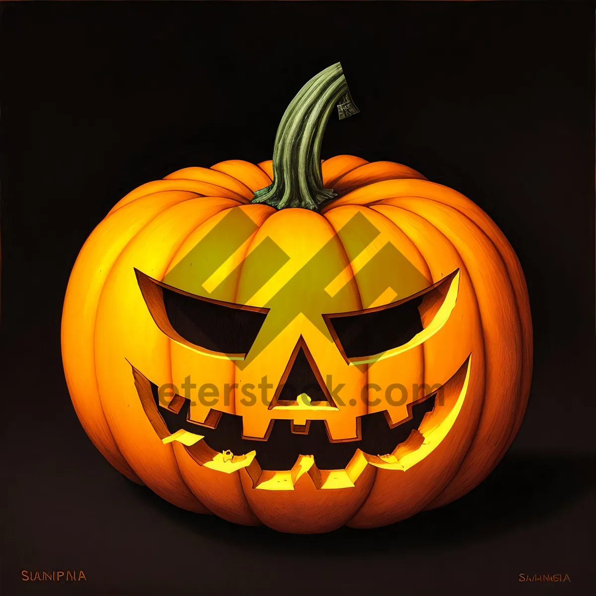 Picture of Spooky Glowing Pumpkin Lantern for Fall Celebrations