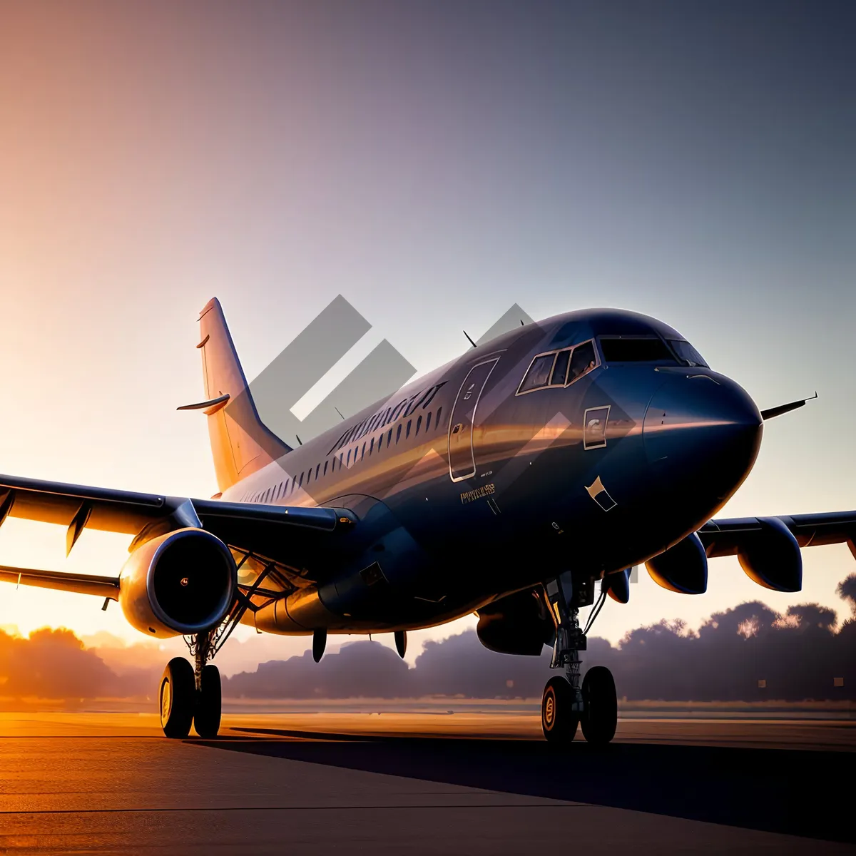 Picture of High-flying passenger airplane soaring through the sky