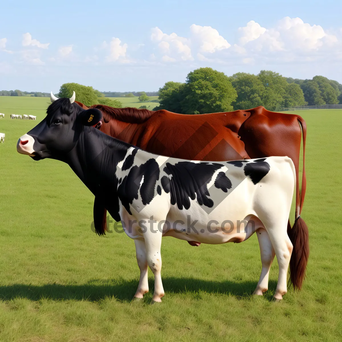 Picture of Bucolic Livestock Grazing in Rural Meadow