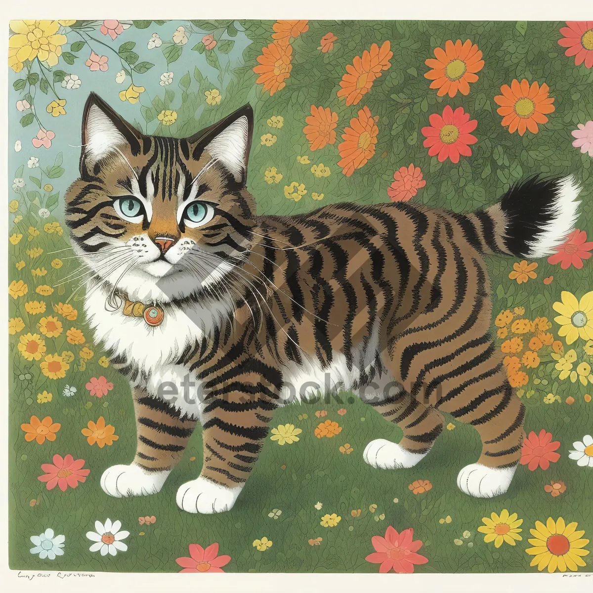 Picture of Curious Tabby Cat Jigsaw Puzzle Portrait Game