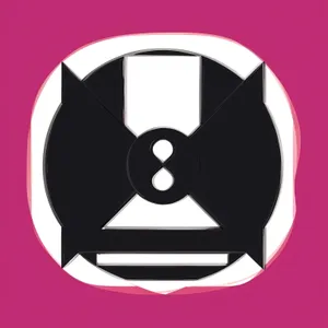 Glossy Black Radioactive Symbol Button - Web Icon