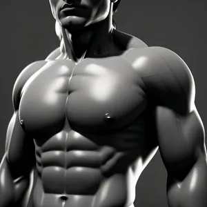 Sculpted Sensation: 3D Nude Bodybuilder Mannequin on Display