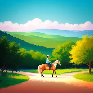 Serene countryside sunset over vast meadows