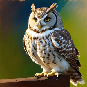 Close-Up Stare of Yellow-Eyed Hawk