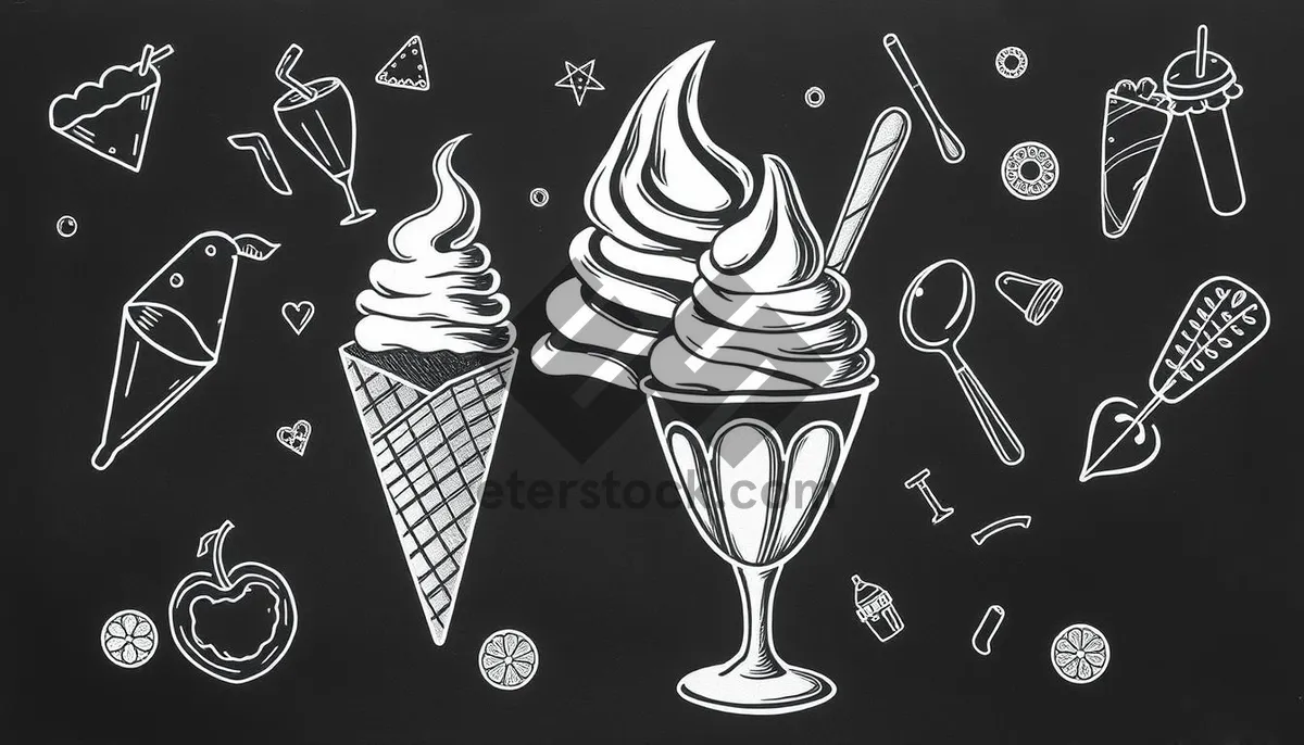 Picture of Black and white heraldry inspired silhouette graphic