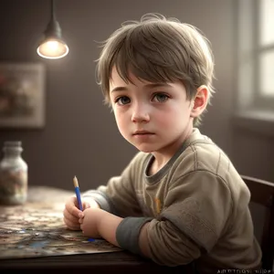 Smiling Child in Casual Education Setting