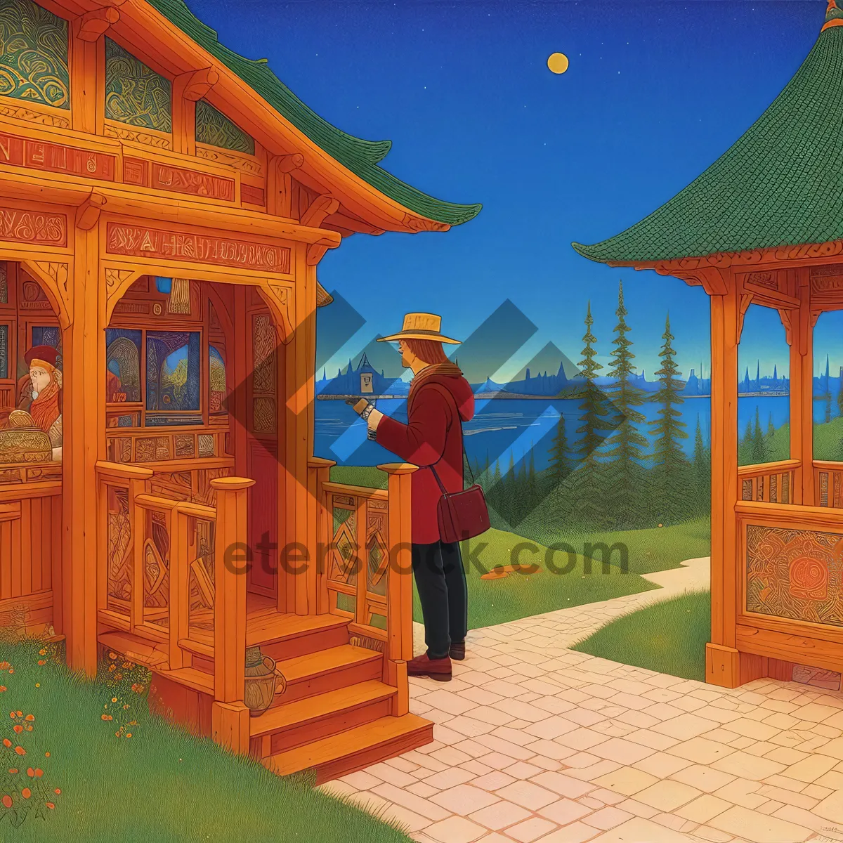 Picture of Ancient Chinese Palace: Majestic Roof, Landmark Structure