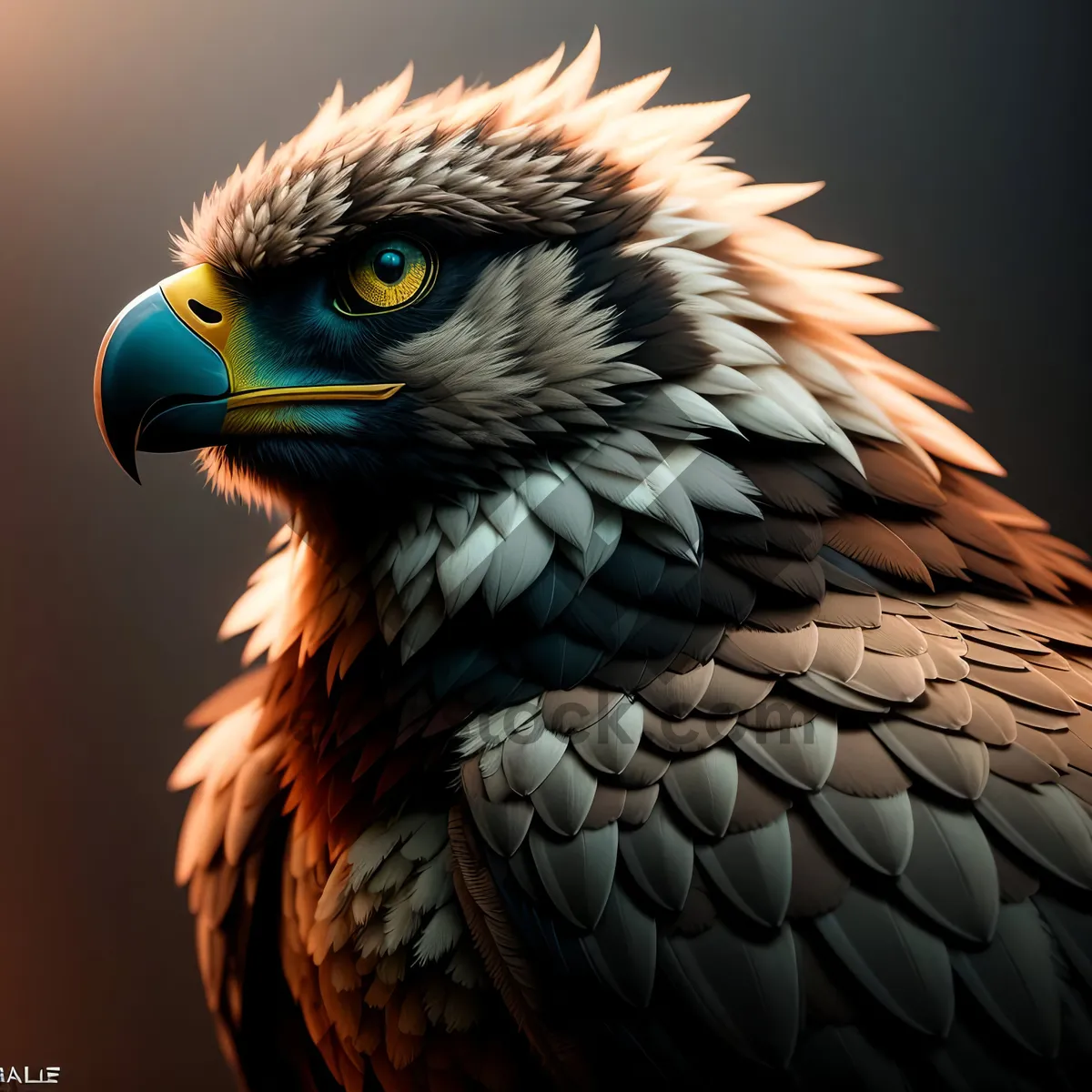 Picture of Bald Eagle's Piercing Gaze in the Wilderness