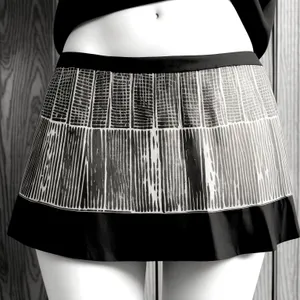 Stylish Tartan Mini Skirt Fashion Portrait