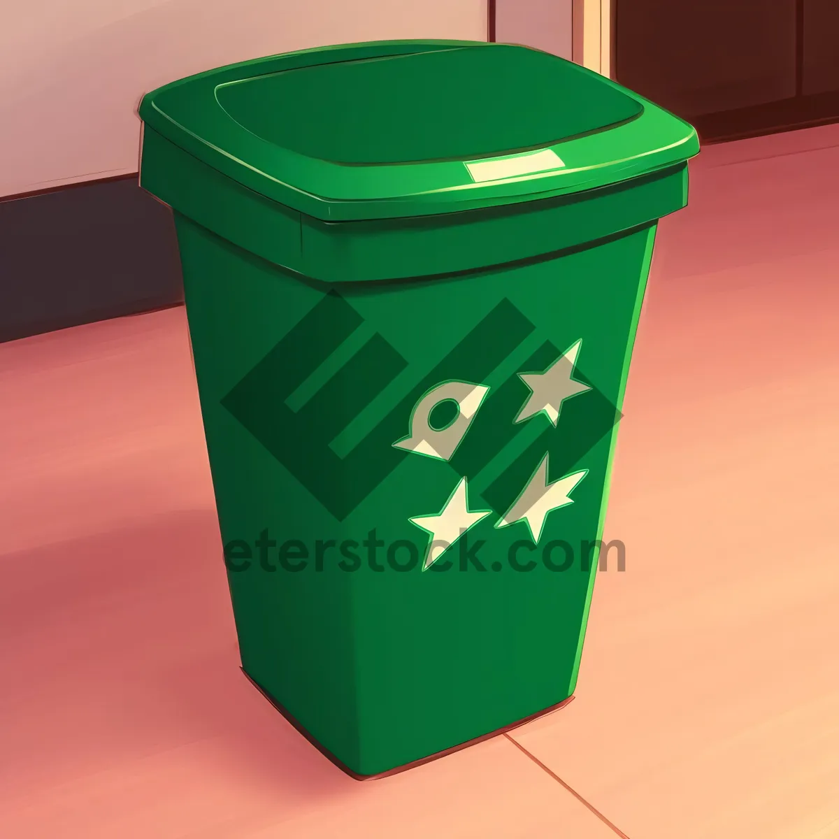 Picture of Plastic Garbage Cup in Container