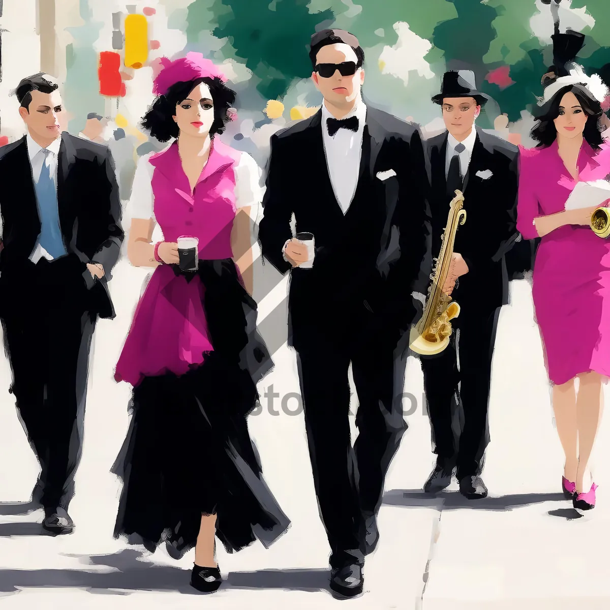 Picture of Successful business team smiling happy in office meeting