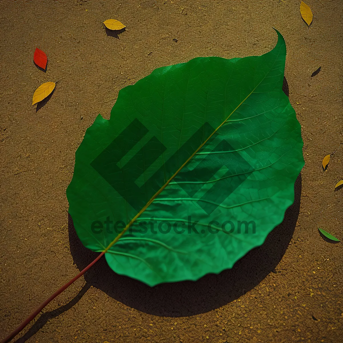 Picture of Autumn Kale Leaves with Vibrant Foliage Texture