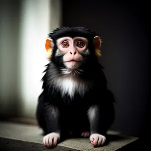 Adorable Furry Primate with Captivating Eyes