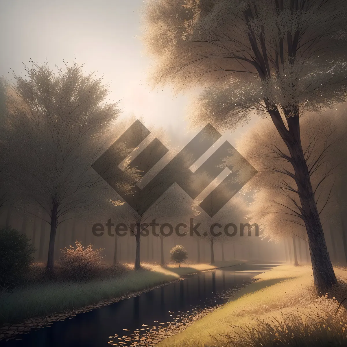 Picture of The Majestic Winter Sky: Sun's Radiant Glow Amidst Scenic Landscape