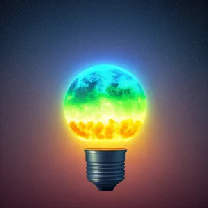 Innovative LED light bulb emitting bright illumination.