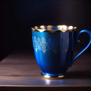 Hot Beverage in Stylish Mug on Table