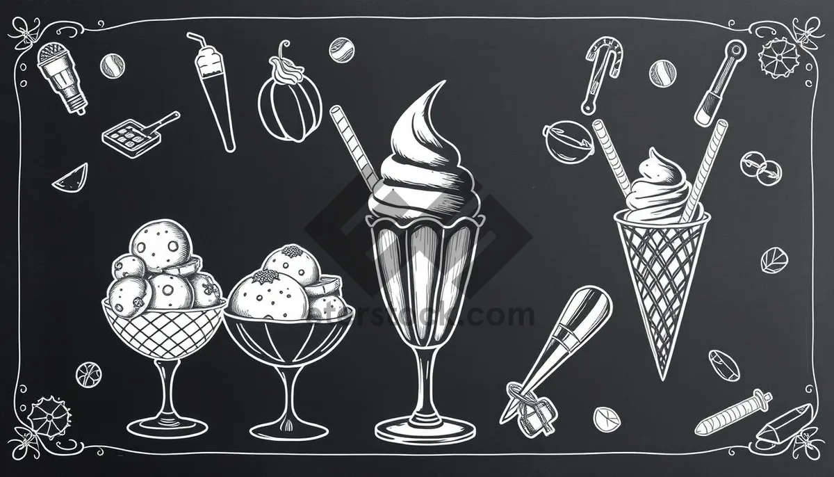 Picture of Stylish Glass Graphic Design Elements Set