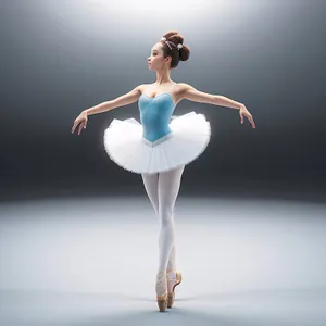 Elegant Ballet Pose: Graceful Body in Artistic Dance