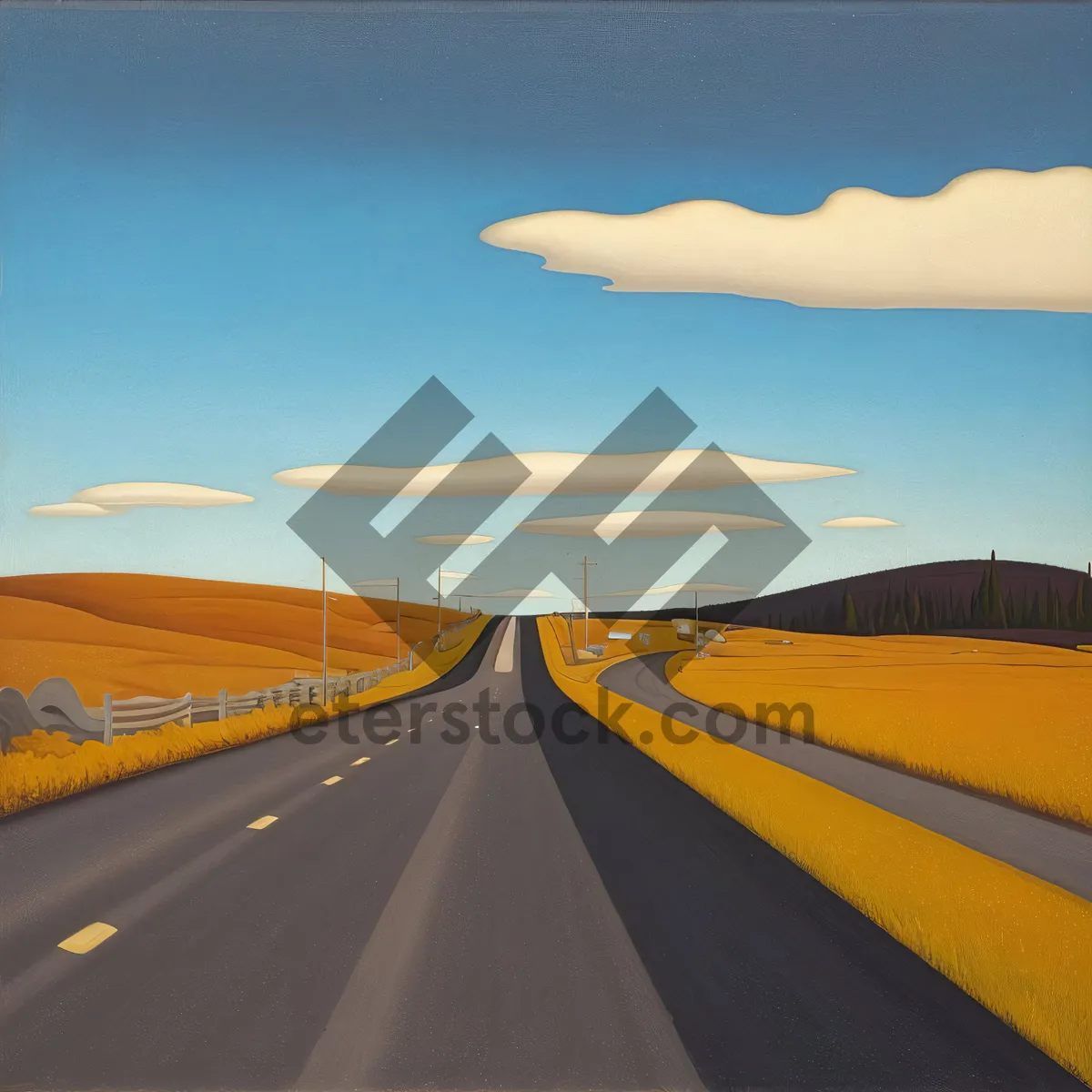 Picture of Skybound Drive: Speeding through Scenic Desert Highway