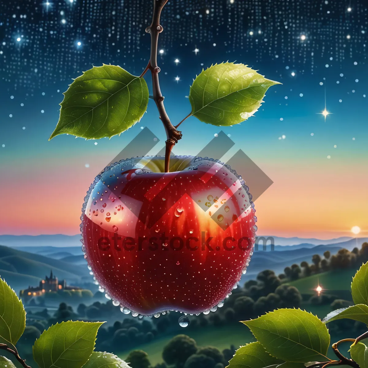Picture of Fresh Cherry Berry Apple, Healthy Snack