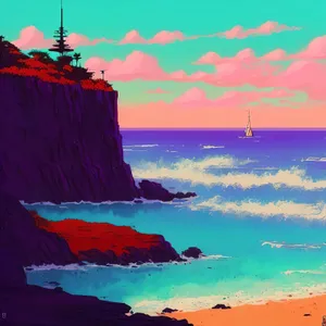 Serene Coastal Vacation - Waves, Sun, and Sand
