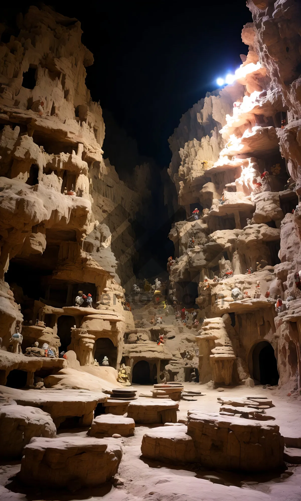 Picture of Ancient Temple Overlooking Desert Canyon in Landmark Site