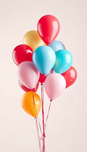 Colorful balloons for festive birthday celebration