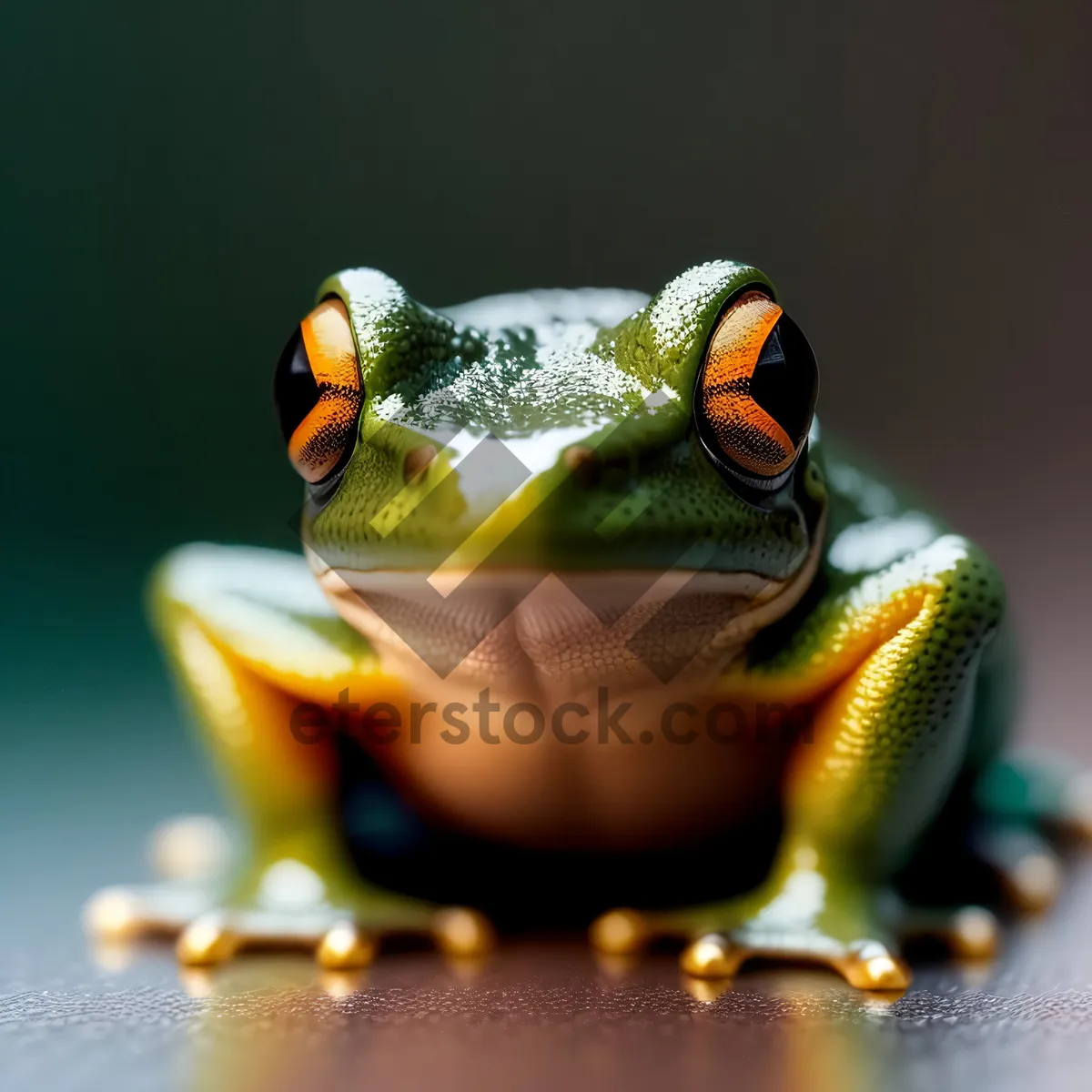 Picture of Vibrant Eyed Tree Frog in Wildlife Abstraction