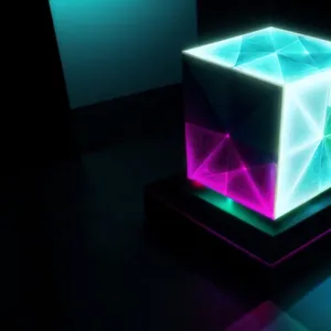 Abstract Fractal Art Design in Glass Technology.