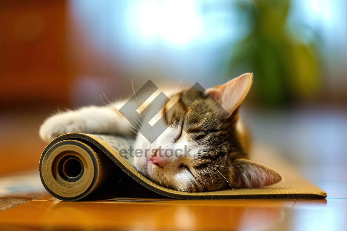 Picture of Fluffy Gray Tabby Kitten with Curious Eyes