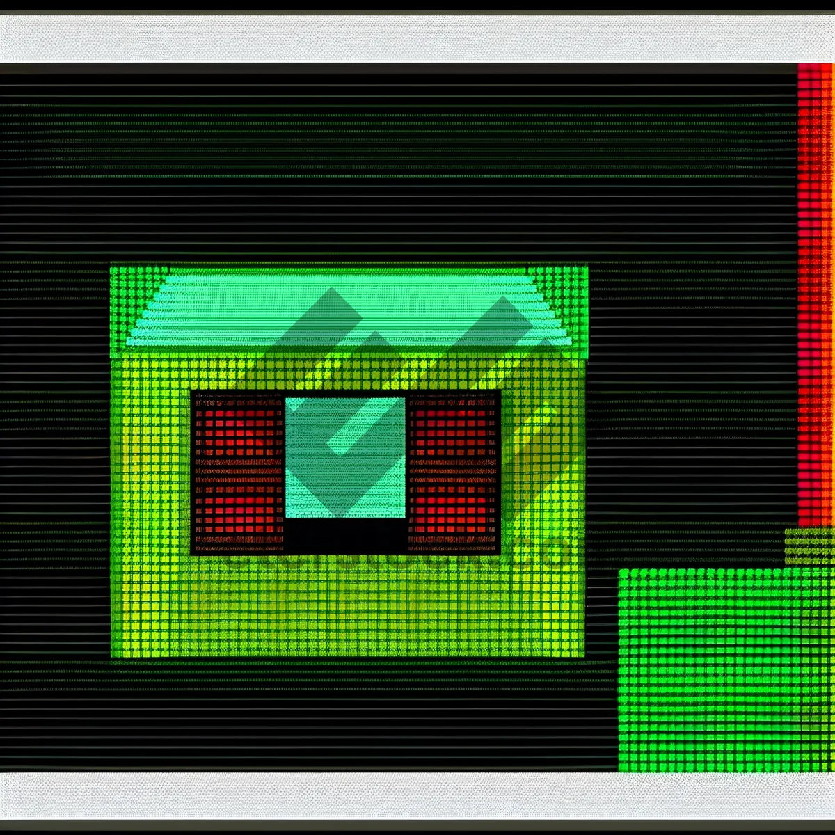 Picture of Modern Digital Clock on Oscilloscope Display