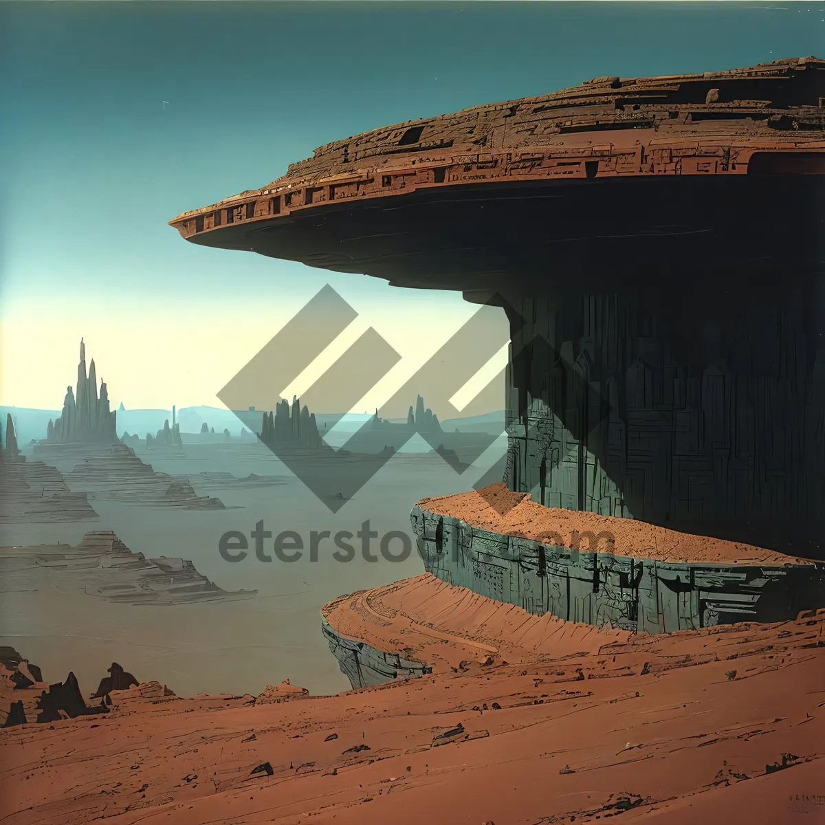 Picture of Majestic Shipwreck Resting Along Ocean's Serene Coastline