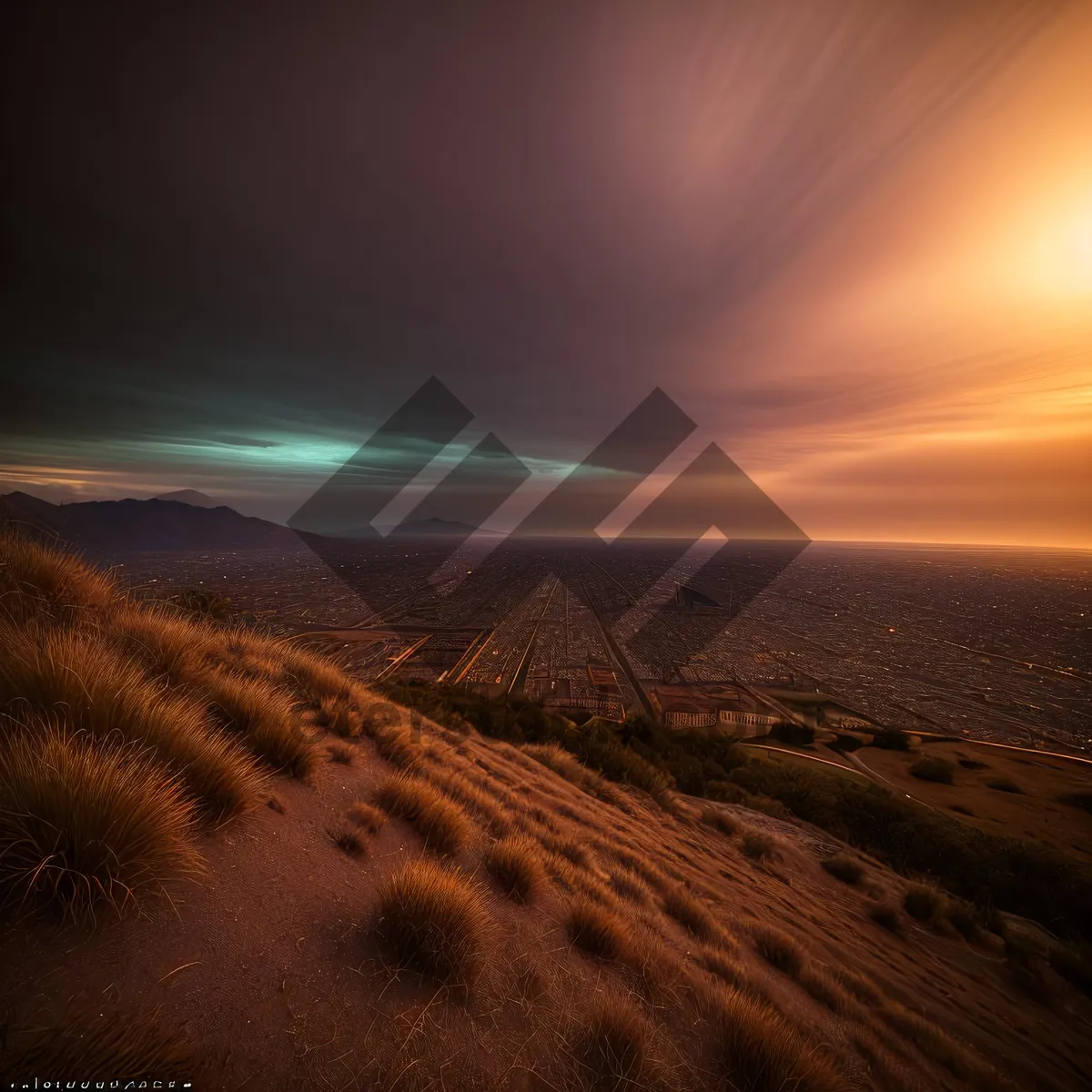 Picture of Majestic Desert Sunset Over Dunes