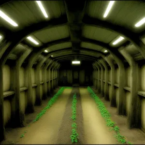 Urban Subway Terminal: Architectural Symmetry in Underground Hall