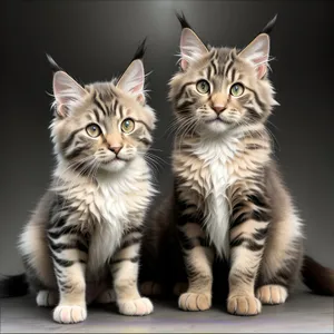 Fluffy Tabby Kitten with Curious Whiskers