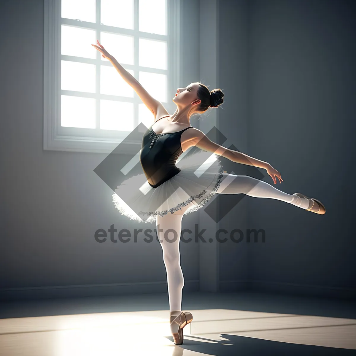 Picture of Graceful Teenager Performing Modern Ballet Dance