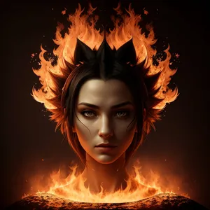 Sizzling Inferno: Fiery Sorcerer Dancing with Flames