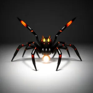 Blazing Black Widow: A Striking Arachnid Image.