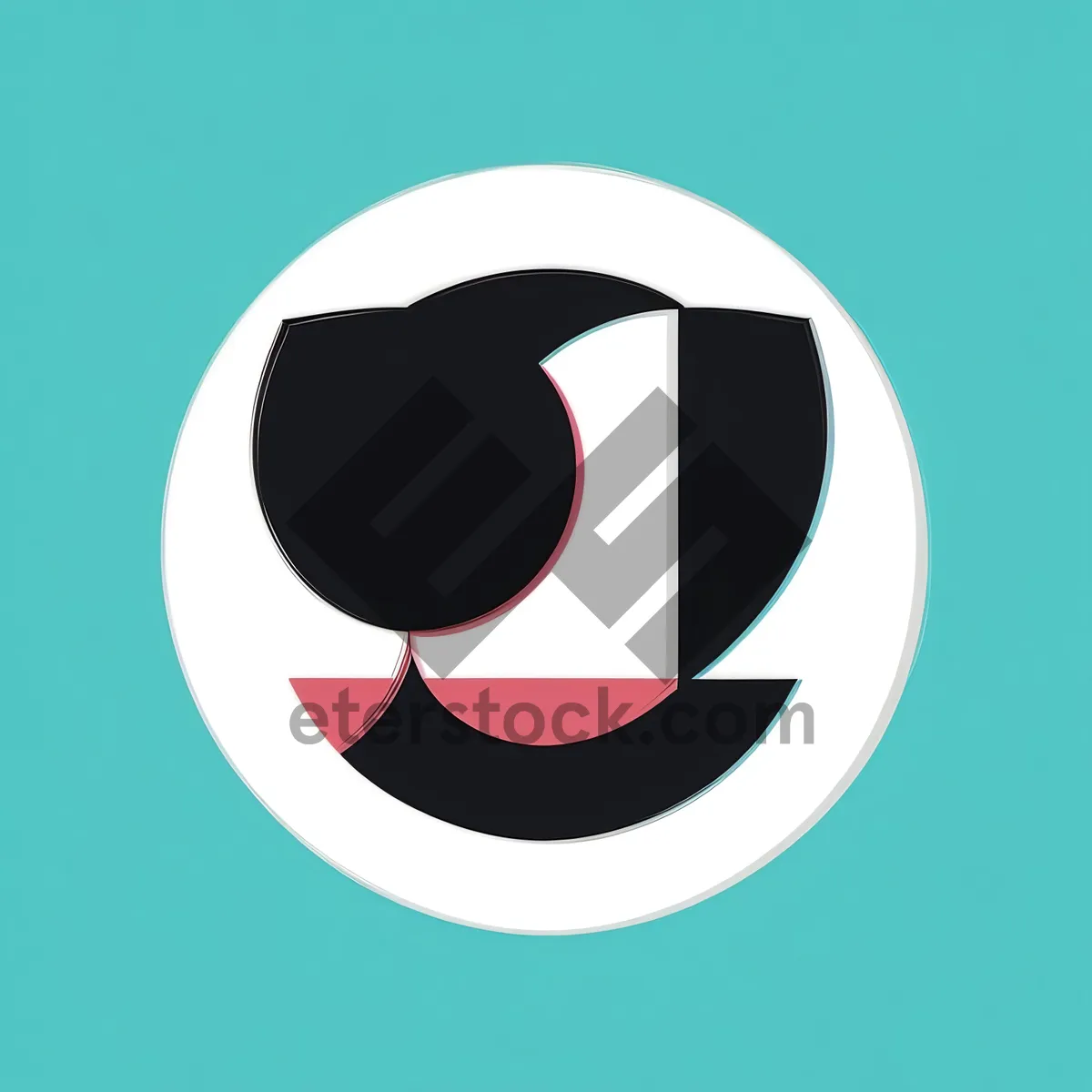 Picture of Round Web Button Icon - Garbage Logo Symbol