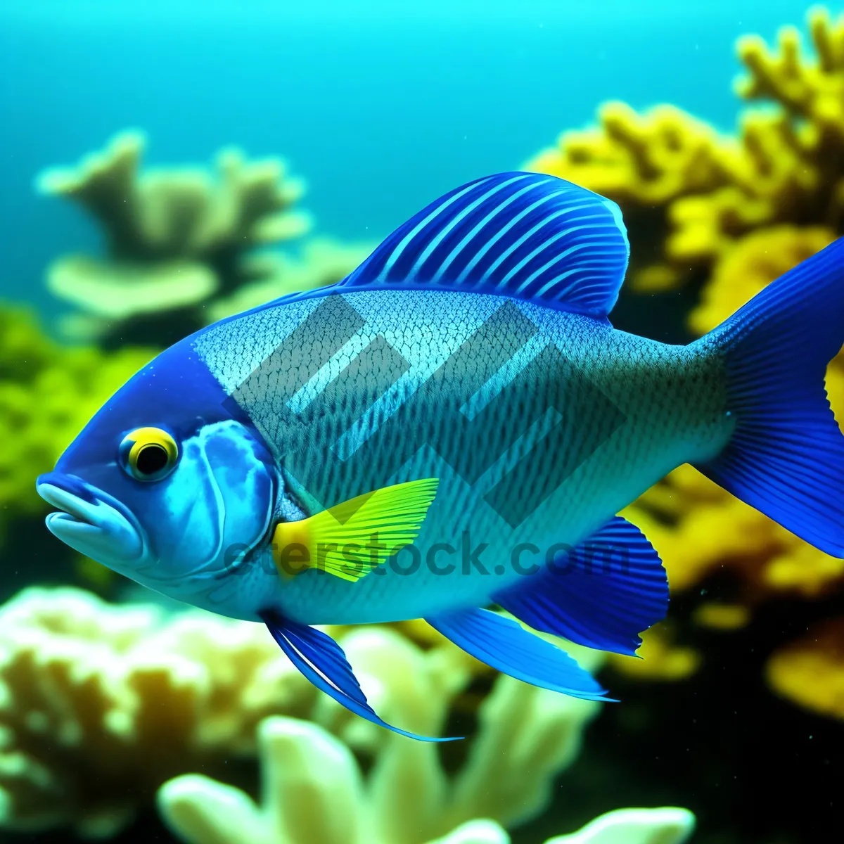 Picture of Colorful Marine Wildlife in Exotic Coral Reef